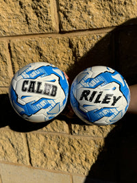 Load image into Gallery viewer, Mini Personalised Mi-Ball Blue Soccer Ball (Mini Size)
