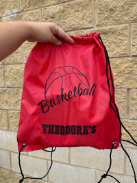 Load image into Gallery viewer, Personalised Basketball Drawstring Bag
