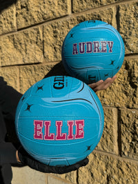 Load image into Gallery viewer, Personalised Gilbert Phoenix Netball Blue (SIZE 5)
