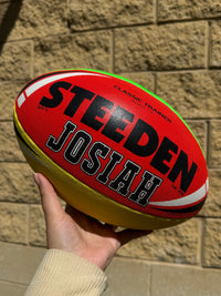 Load image into Gallery viewer, Personalised Multi Colour Steeden Rugby League Ball (Size 5)
