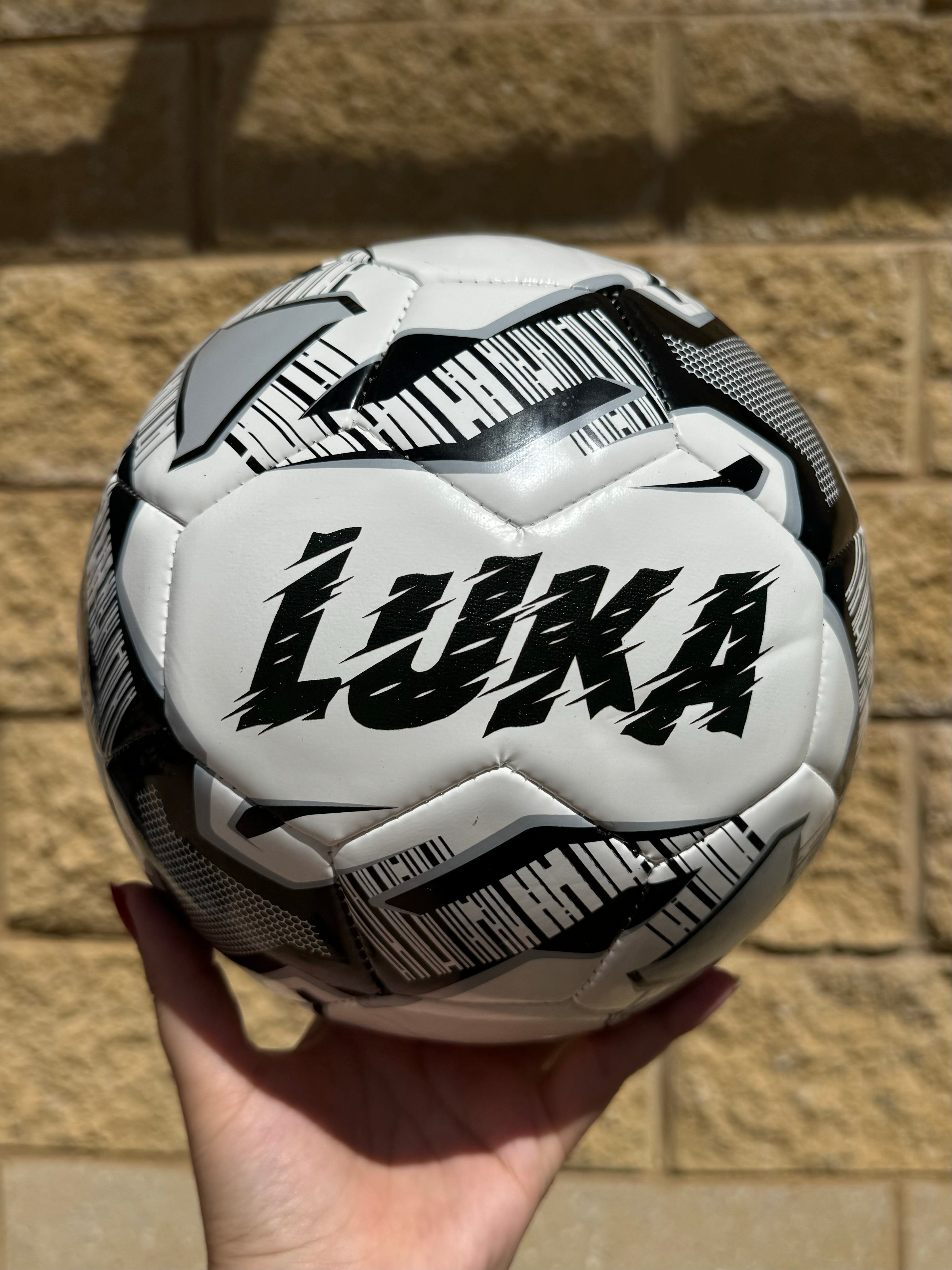 Personalised Mi-Ball Black Soccer Ball (Size 3, 4, 5)
