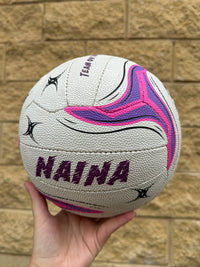 Load image into Gallery viewer, Personalised Gilbert White Eclipse M500 Netball (SIZE 4)
