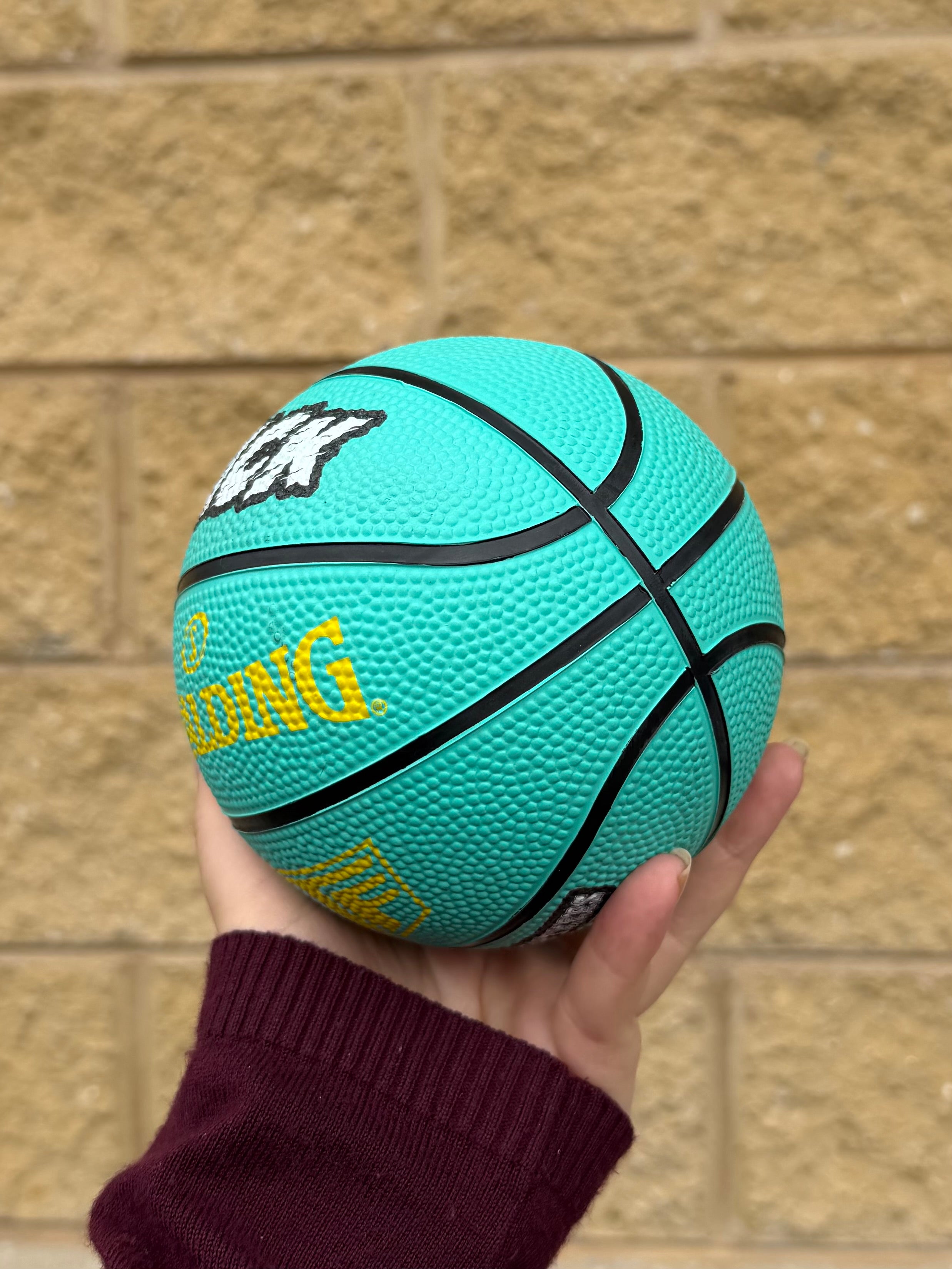 Personalised Mini Teal Spalding Basketball (Size 1)