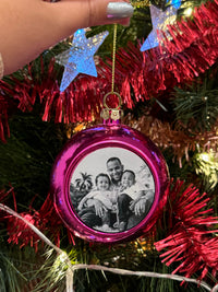 Load image into Gallery viewer, Personalised Pink Christmas Bauble
