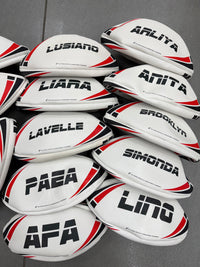 Load image into Gallery viewer, Personalised 2026 White &amp; Red Steeden Rugby League (size 5)
