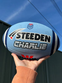 Load image into Gallery viewer, Personalised NSW Blues State Of Origin Official NRL Ball (Size 5)
