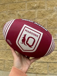 Load image into Gallery viewer, Personalised QLD Maroons State Of Origin Official NRL Ball (Size 5, 11 inch Mini)
