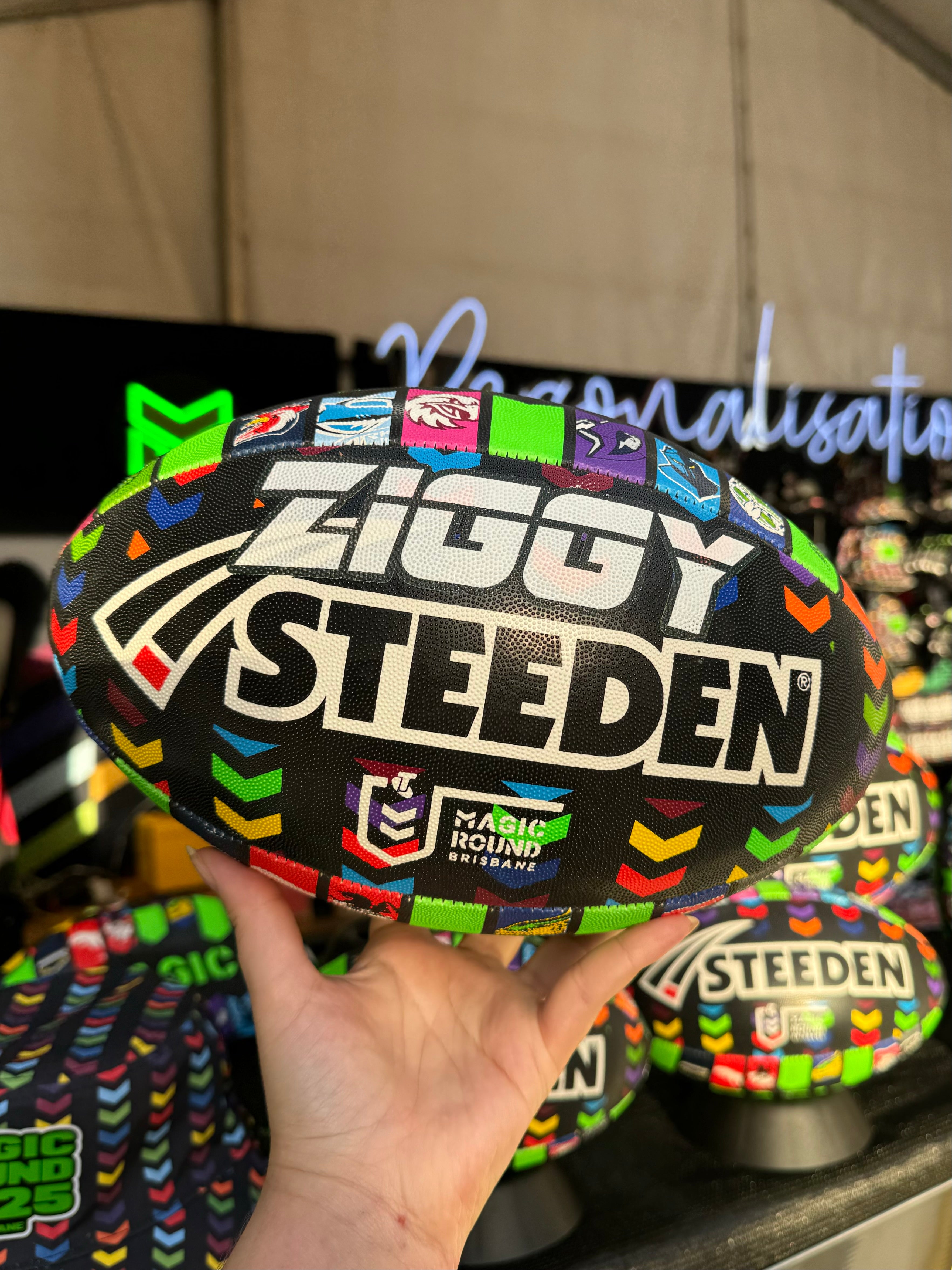 Personalised 2025 Official NRL Magic Round Supporter Ball (Size 5)