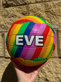 Load image into Gallery viewer, Personalised Mi-Ball Envision Rainbow Netball (SIZE 4, 5)
