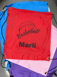 Load image into Gallery viewer, Personalised Basketball Drawstring Bag
