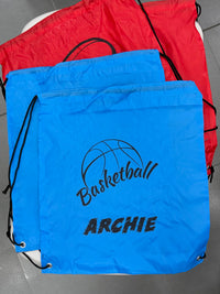 Load image into Gallery viewer, Personalised Basketball Drawstring Bag
