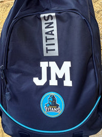 Load image into Gallery viewer, Personalised Gold Coast Titans Official NRL Backpack
