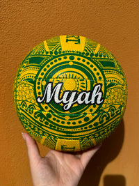 Load image into Gallery viewer, Personalised Gilbert Indigenous First Nations Diamonds Supporter Netball (SIZE 5)
