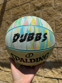 Load image into Gallery viewer, Personalised Spalding Pastel Marble Glow Basketball (Size 5, 6)
