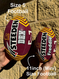 Load image into Gallery viewer, Personalised Penrith Panthers Official NRL Ball (11inch mini ball)
