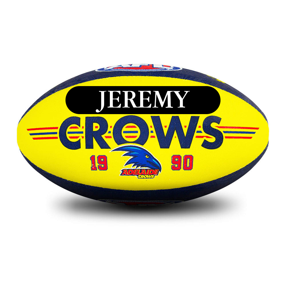Personalised AFL Official Adelaide Crows Club Football (Size 5)