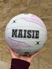 Load image into Gallery viewer, Personalised Gilbert Phoenix Netball White (SIZE 5)
