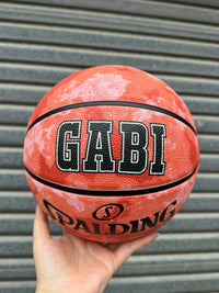 Load image into Gallery viewer, Personalised Spalding Rubber Basketball Urban - Red (Size 6 &amp; 7)
