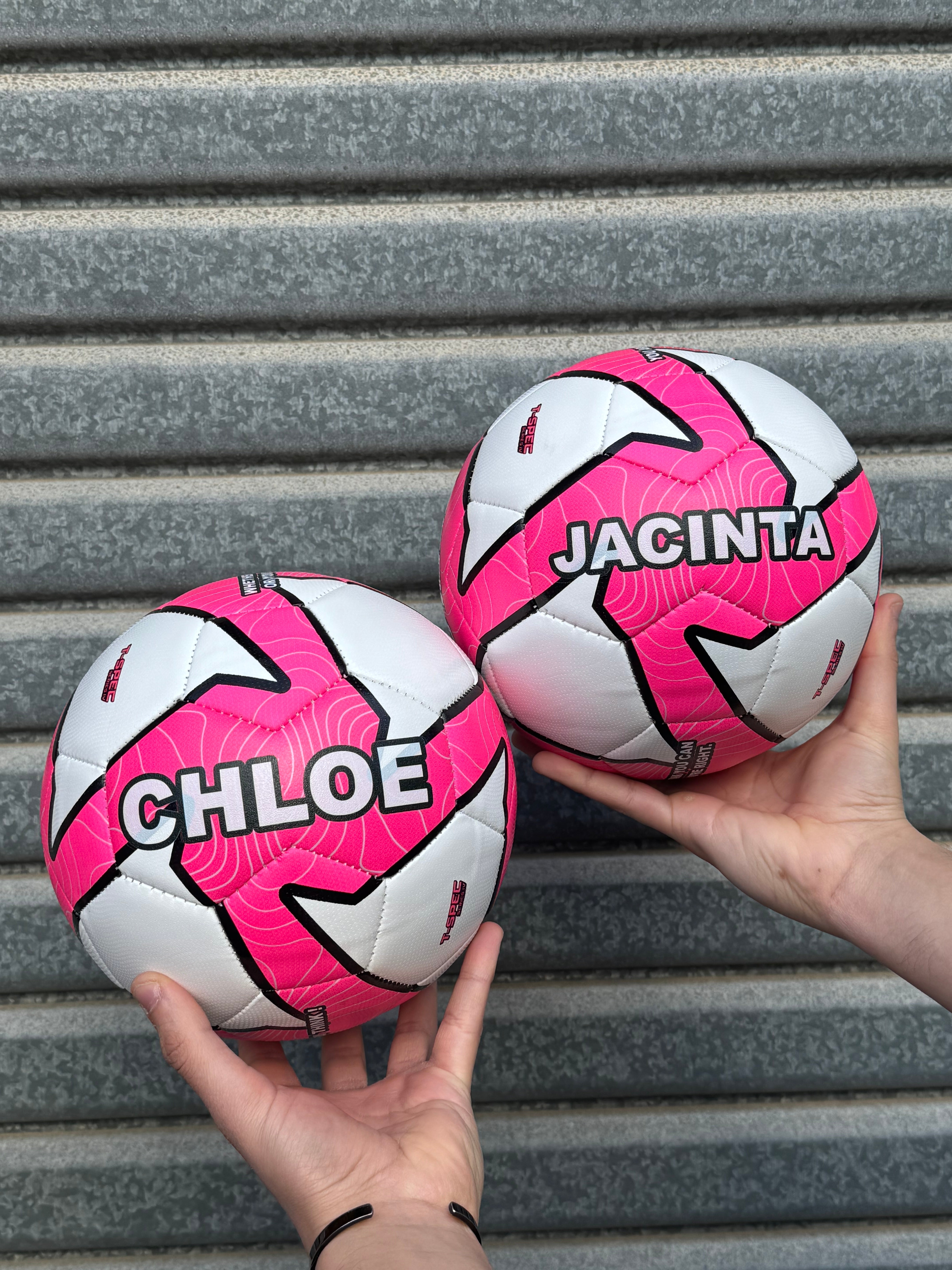 Personalised Deploy Pink Soccer Ball (Size 3, 4, 5)