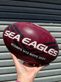 Load image into Gallery viewer, Personalised Manly Sea Eagles Official NRL Ball (Size 5)
