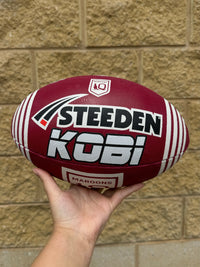 Load image into Gallery viewer, Personalised QLD Maroons State Of Origin Official NRL Ball (Size 5, 11 inch Mini)
