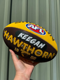 Load image into Gallery viewer, Personalised AFL Official Hawthorn Hawks Club Football (Size 5)
