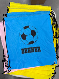 Load image into Gallery viewer, Personalised Soccer Drawstring Bag
