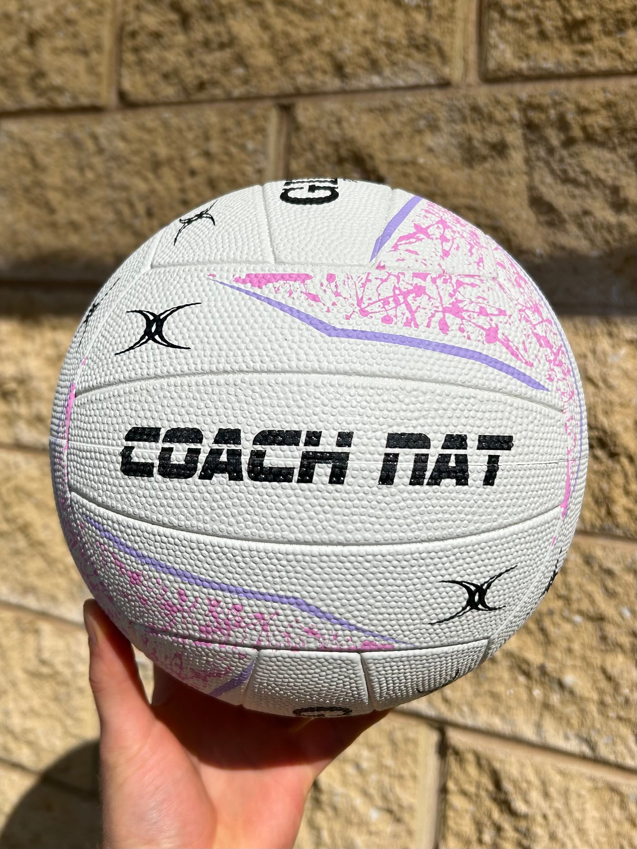 Personalised Gilbert Phoenix Netball White (SIZE 5)