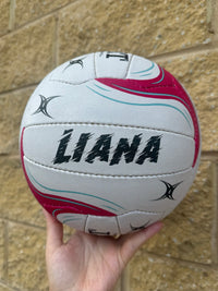 Load image into Gallery viewer, Personalised Gilbert 2025 Gripsure Match Netball (SIZE 5) - 7 Day Dispatch
