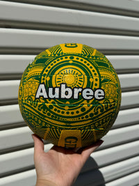 Load image into Gallery viewer, Personalised Gilbert Indigenous First Nations Diamonds Supporter Netball (SIZE 5)
