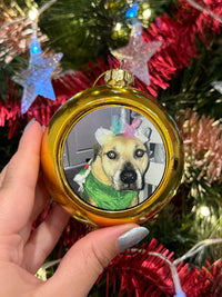 Load image into Gallery viewer, Personalised Gold Christmas Bauble
