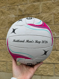 Load image into Gallery viewer, Personalised Gilbert 2025 Gripsure Match Netball (SIZE 5) - 7 Day Dispatch

