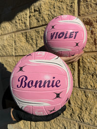 Load image into Gallery viewer, Personalised Gilbert Exo Pink Netball (SIZE 5)
