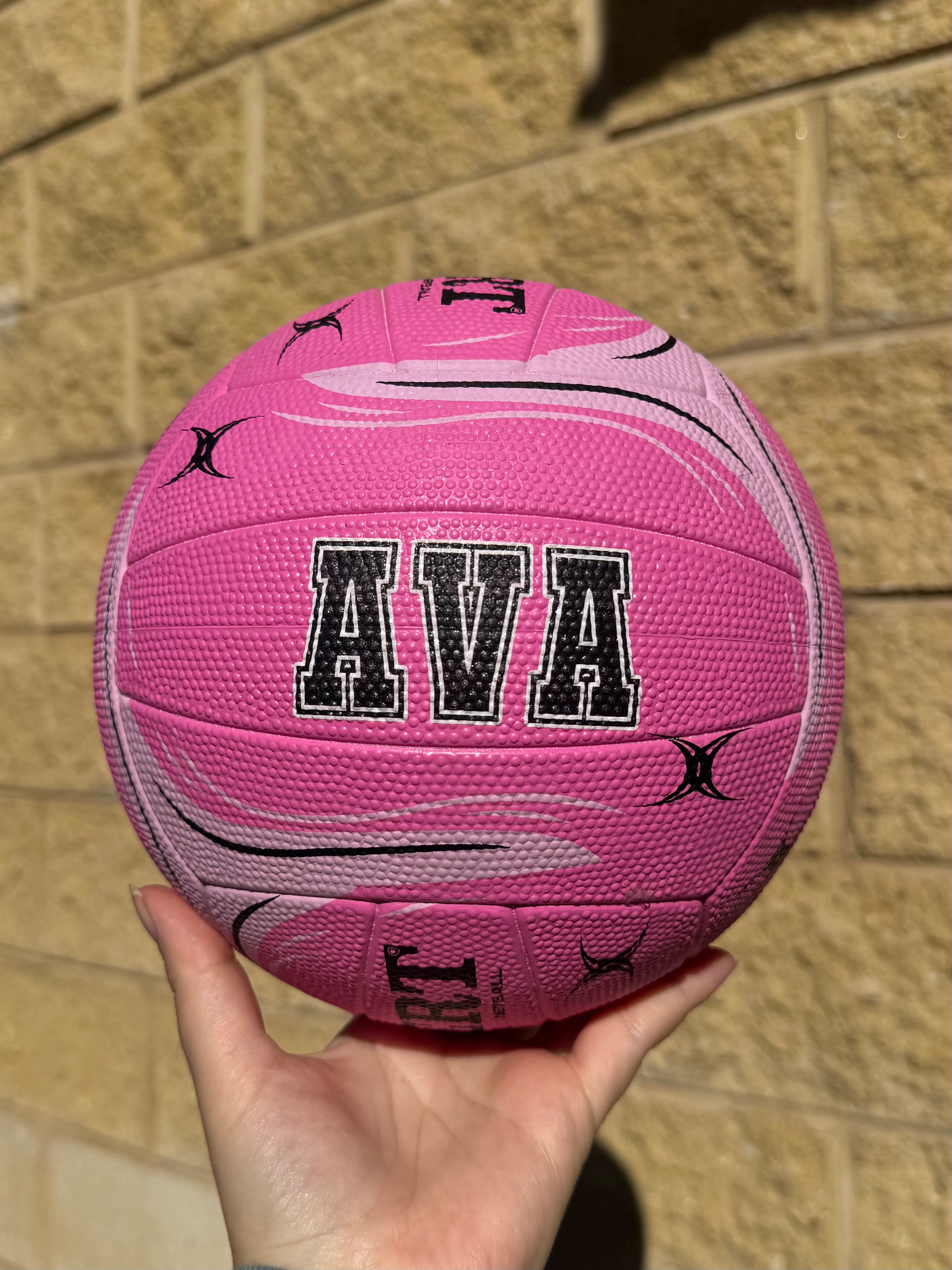 Personalised Gilbert Phoenix Netball Pink (SIZE 4, 5)