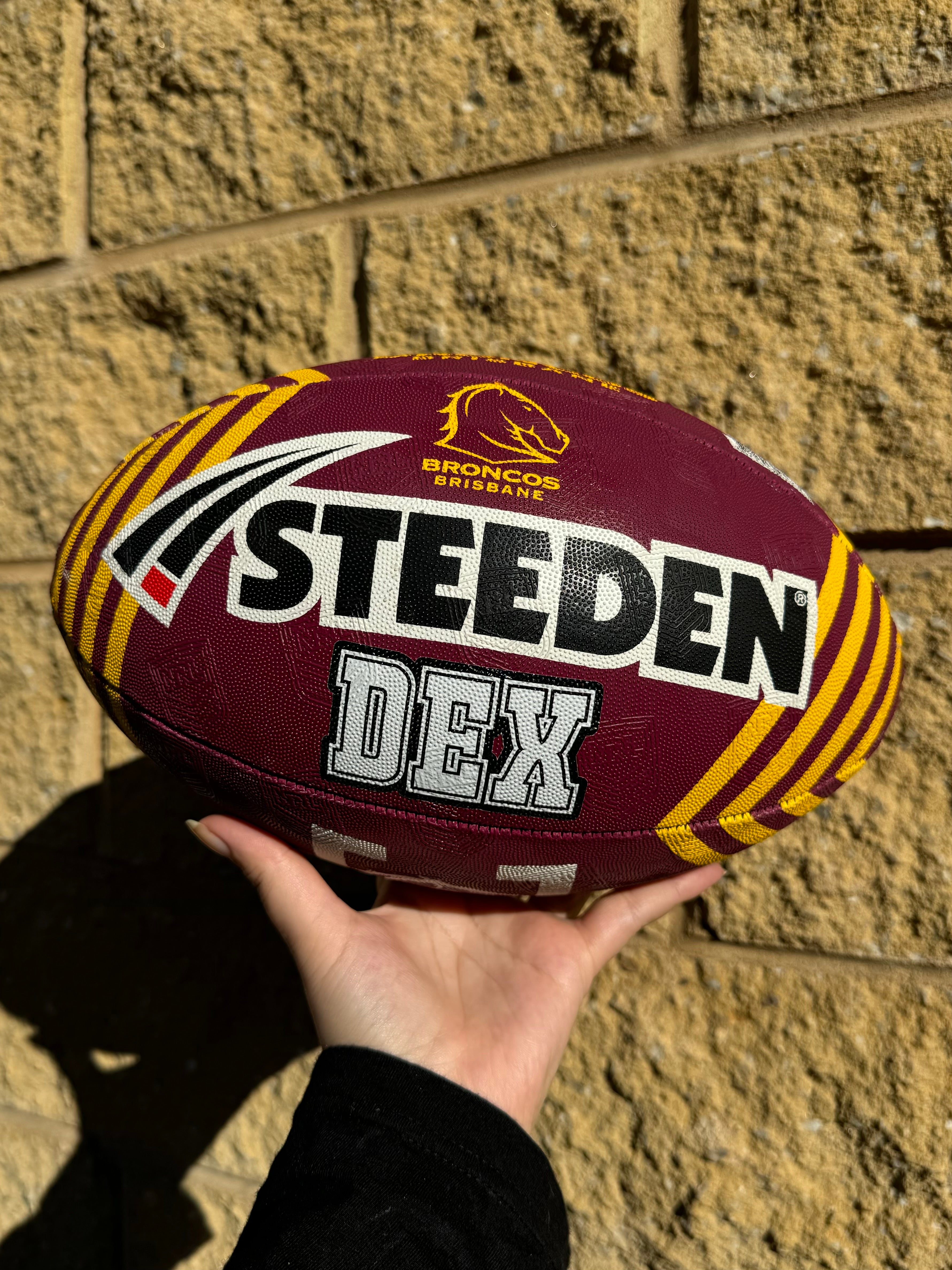 Personalised Brisbane Broncos Official NRL Ball (Size 5)