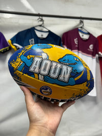 Load image into Gallery viewer, Personalised Limited Edition Parramatta Eels Mascot Official NRL Ball (Size 3)
