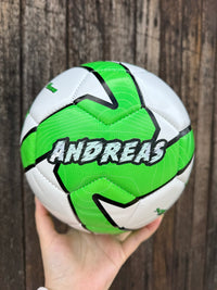 Load image into Gallery viewer, Personalised Deploy Green Soccer Ball (Size 3, 4, 5)
