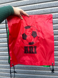 Load image into Gallery viewer, Personalised Soccer Drawstring Bag
