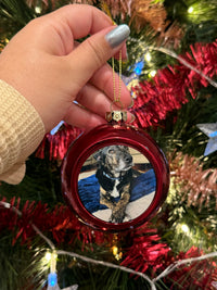 Load image into Gallery viewer, Personalised Red Christmas Bauble
