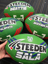 Load image into Gallery viewer, Personalised New Zealand Warriors Official NRL Ball (Size 5)
