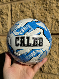 Load image into Gallery viewer, Mini Personalised Mi-Ball Blue Soccer Ball (Mini Size)
