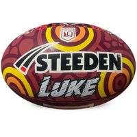 Load image into Gallery viewer, Personalised Indigenous QLD Maroons Official NRL Ball (size 5)
