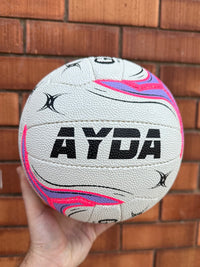 Load image into Gallery viewer, Personalised Gilbert White Eclipse M500 Netball (SIZE 4)
