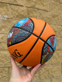 Load image into Gallery viewer, Personalised Spalding NBL Orange Indigenous Basketball (Size 5, 6, 7)

