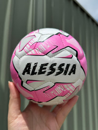 Load image into Gallery viewer, Mini Personalised Mi-Ball Pink Soccer Ball (Mini Size)
