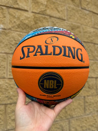 Load image into Gallery viewer, Personalised Spalding NBL Orange Indigenous Basketball (Size 5, 6, 7)
