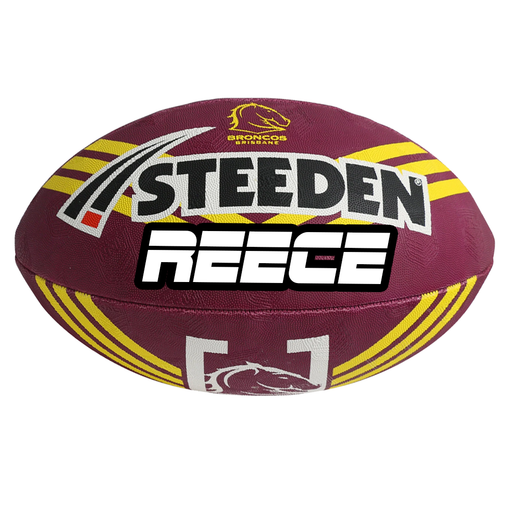 Personalised Brisbane Broncos Official NRL Ball (size 5)