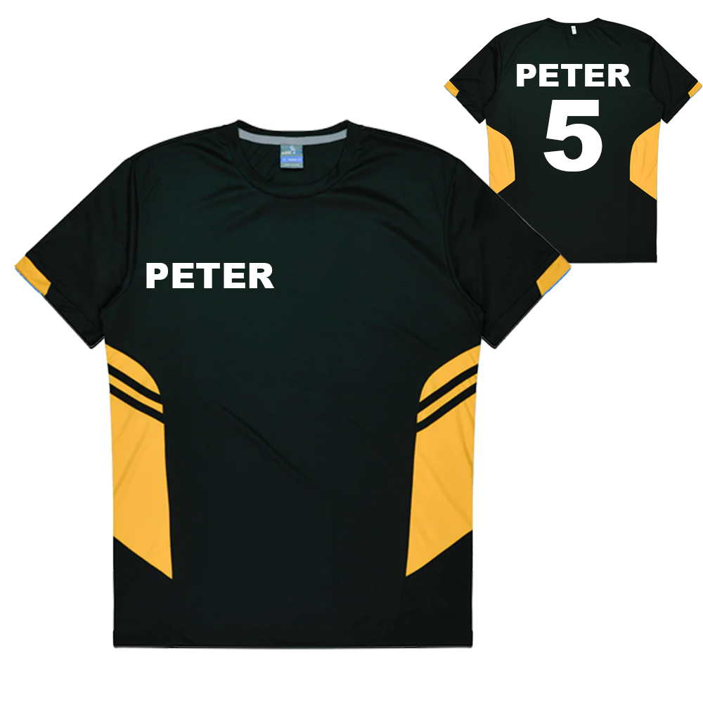 Personalised Black and Gold Training Shirt - Kids