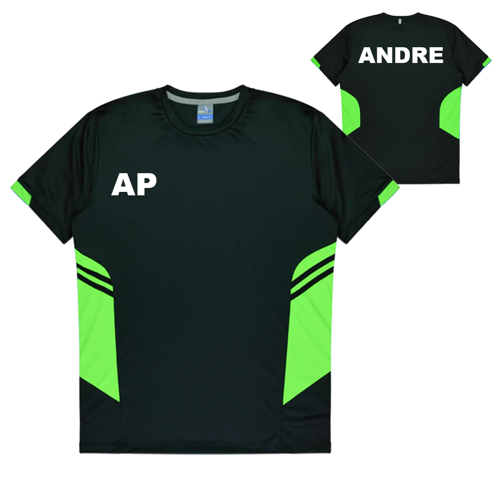 Personalised Black and Neon Green Training Shirt - Kids