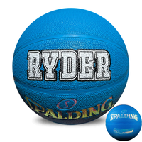 Load image into Gallery viewer, Personalised Spalding Rubber Blue Highlight Rush Basketball (Size 5, 6, 7)
